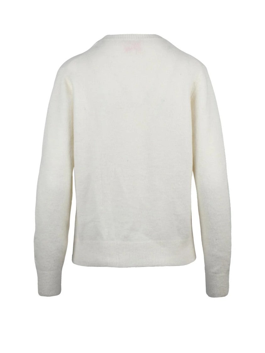 Mc2 Saint Barth Alpaca Wool Blend Knit Sweater With Crew Neckline