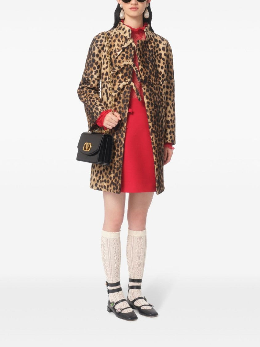 Valentino Flared Silk Skirt With Bow Detail