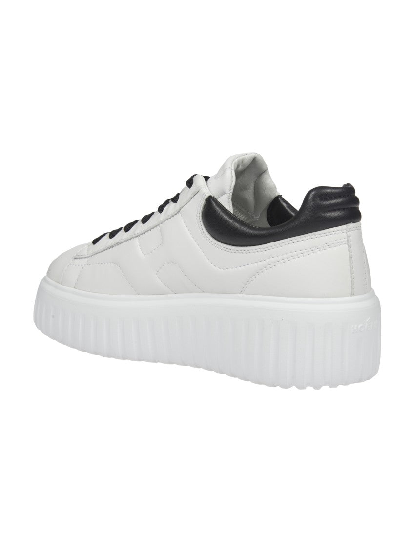 Hogan White H-Stripes Sneakers
