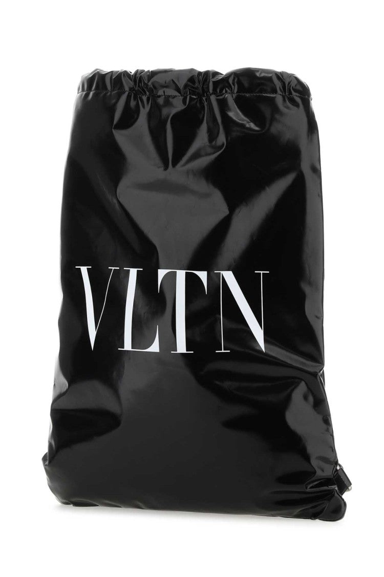 Valentino Garavani Black Leather Vltn Sack