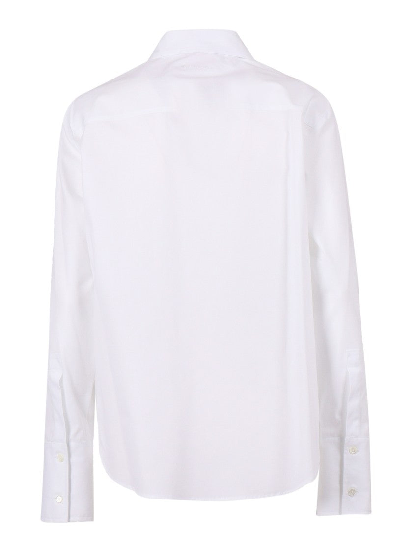 Ermanno Scervino Crisp Collar Cotton Shirt With Button-Down Front
