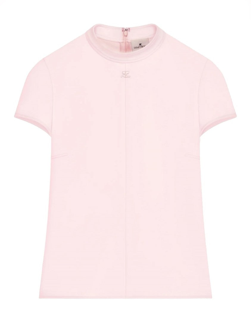 Courrèges Neutrals Heritage High Neck Fitted Top