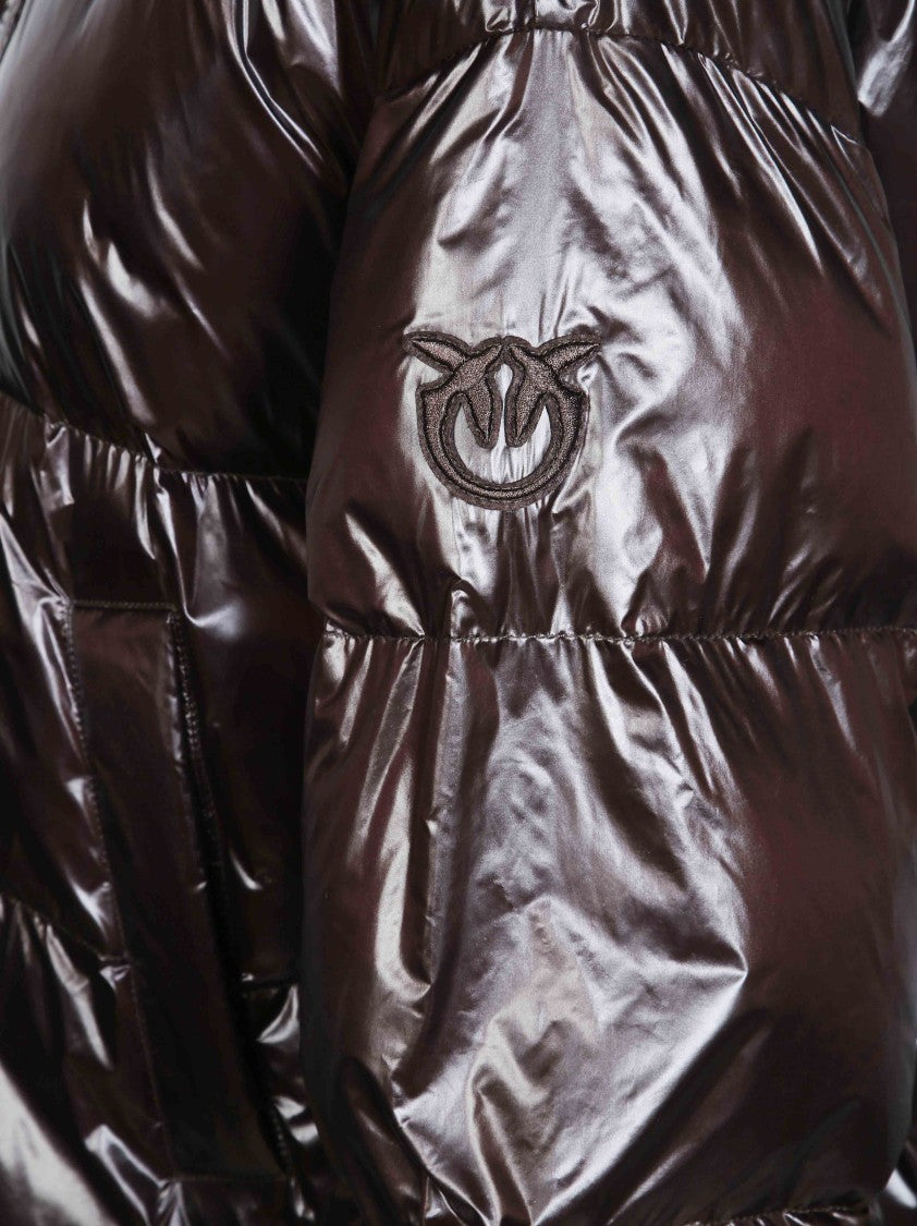 Pinko Impasto Padded Canvas High Collar Jacket
