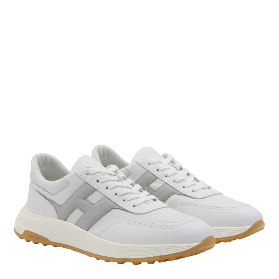Hogan Sole Sneakers With Textured Gum Outsole