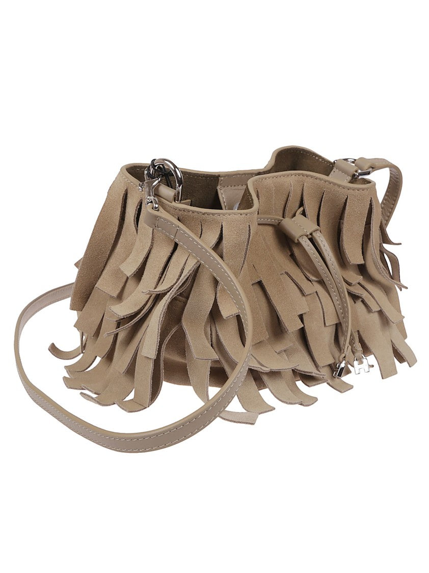 Hogan Hocket Fringe-Detail Leather Bag