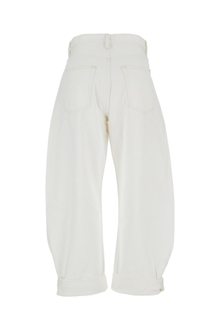Frame Voluminous Bubble Jeans With Five-Pocket Design