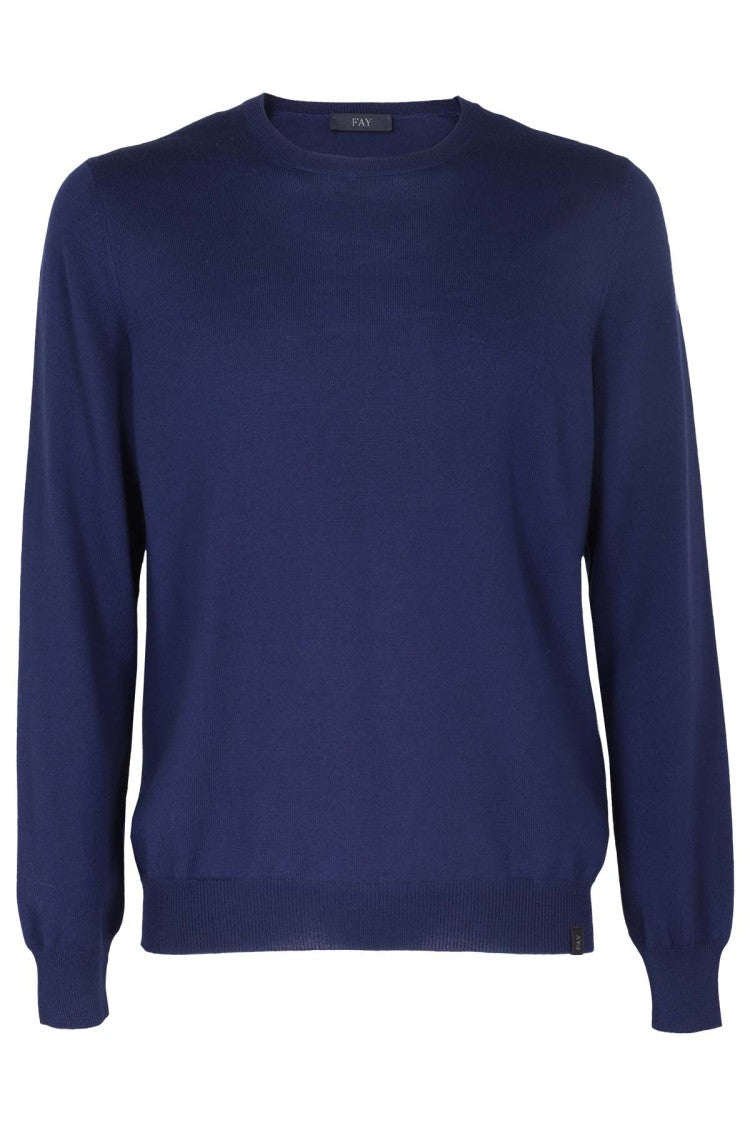 Fay Blue Wool Sweater