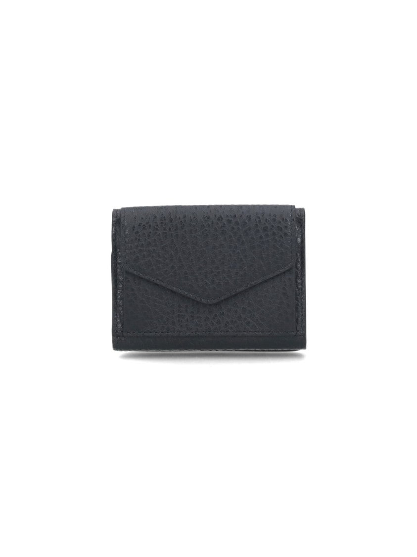 Maison Margiela Textured Hammered Leather Compact Wallet