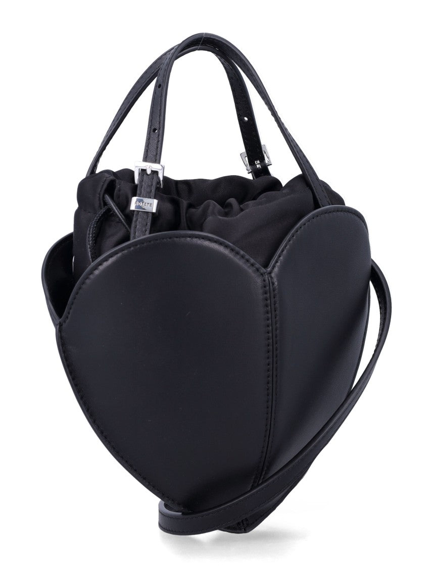 Rotate Structured Heart-Shaped Leather Rotate Bag