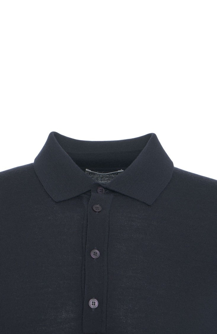 Kangra Knit Polo With Refined Collar And Button Closure