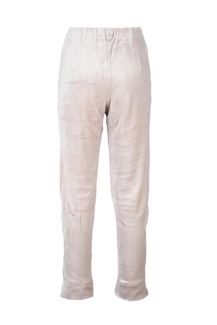 Mama B. Chenille Trousers With Relaxed Fit And Tapered Leg