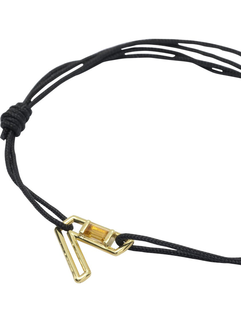 Aliita Minimalistic Gold Bracelet With Letter V Pendant And Adjustable Clasp