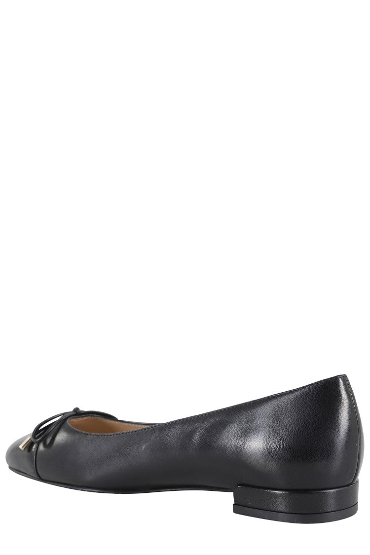 Stuart Weitzman Bow Pointed Almond Toe Ballerina Flat