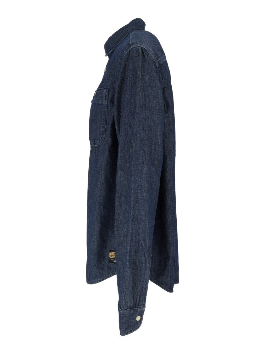 Barbour Indigo Blue Dufton Chambray Button-Down Shirt