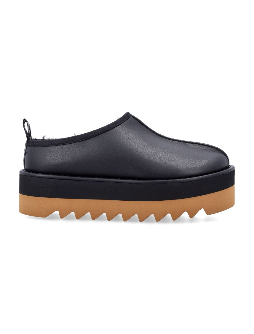 Stella Mccartney Eco-Friendly Black Clog With Faux Fur Lining