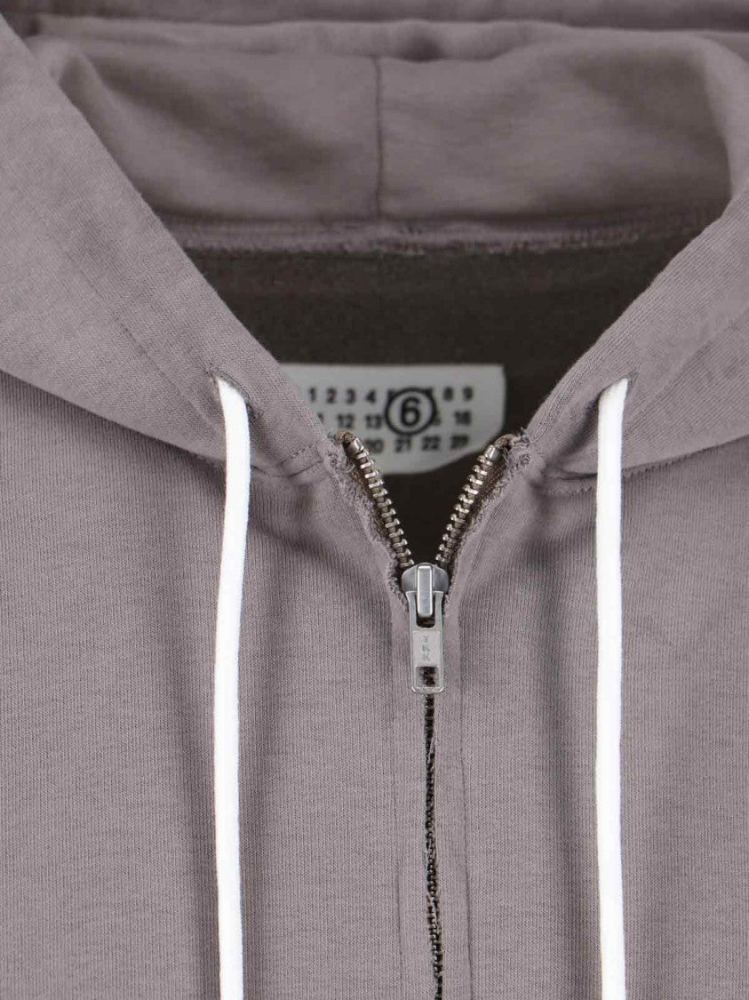 Mm6 By Maison Margiela "Numeric" Zip Hoodie – Grey