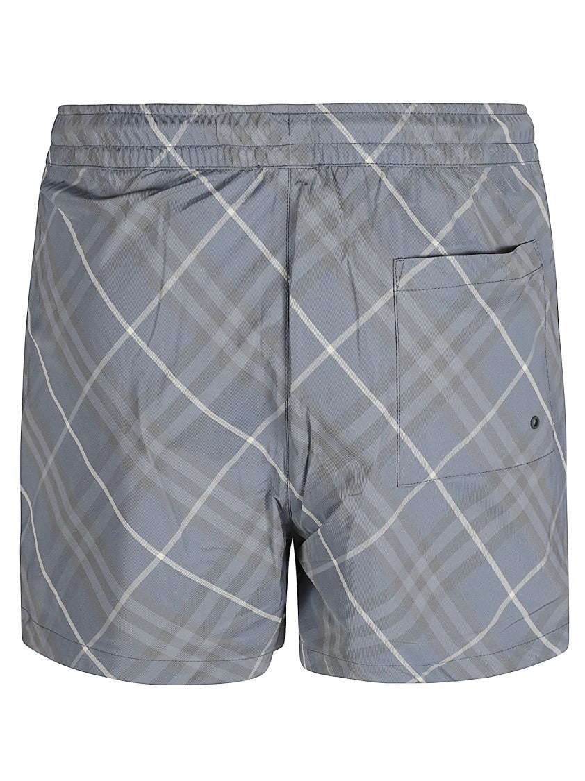 Burberry Lightweight Grey Checkered Swim Shorts
