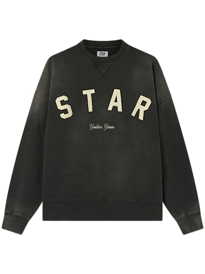 Golden Goose Boxy Crewneck Sweatshirt With Sun-Faded Wash