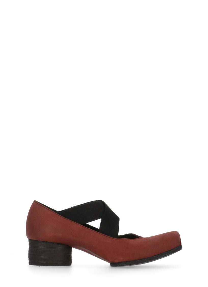 Uma Wang Bordeaux Leather Shoes
