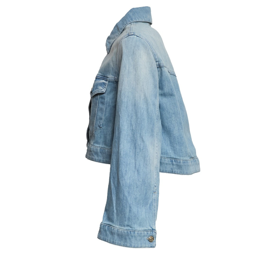 Dondup Blue Drop Shoulder Bell Sleeve Denim Jacket