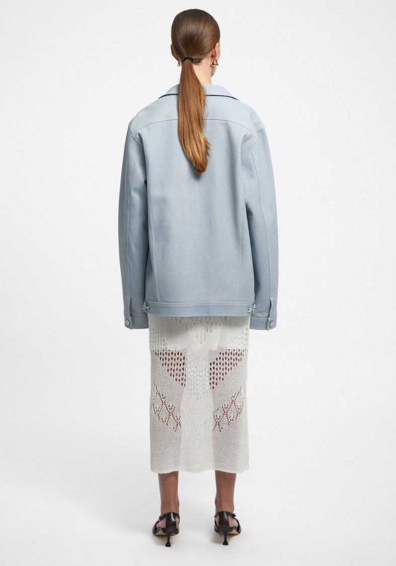 Aeron Lionel - Denim Effect Leather Overshirt