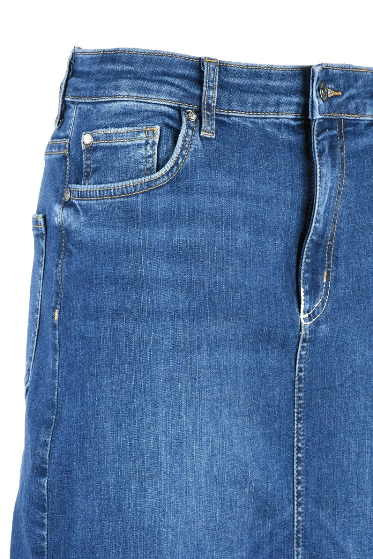 Liu Jo Blue Slit Denim Skirt