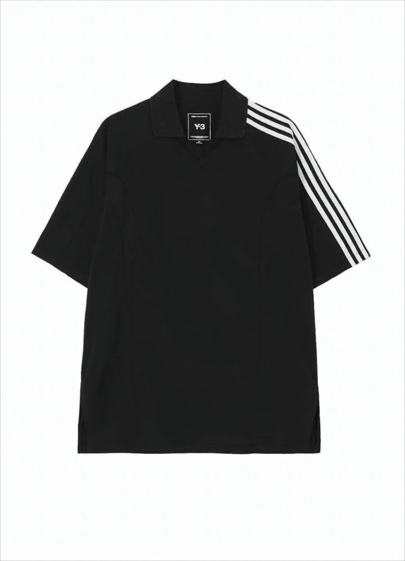Y-3 Black Polo T-Shirt With Classic Collar