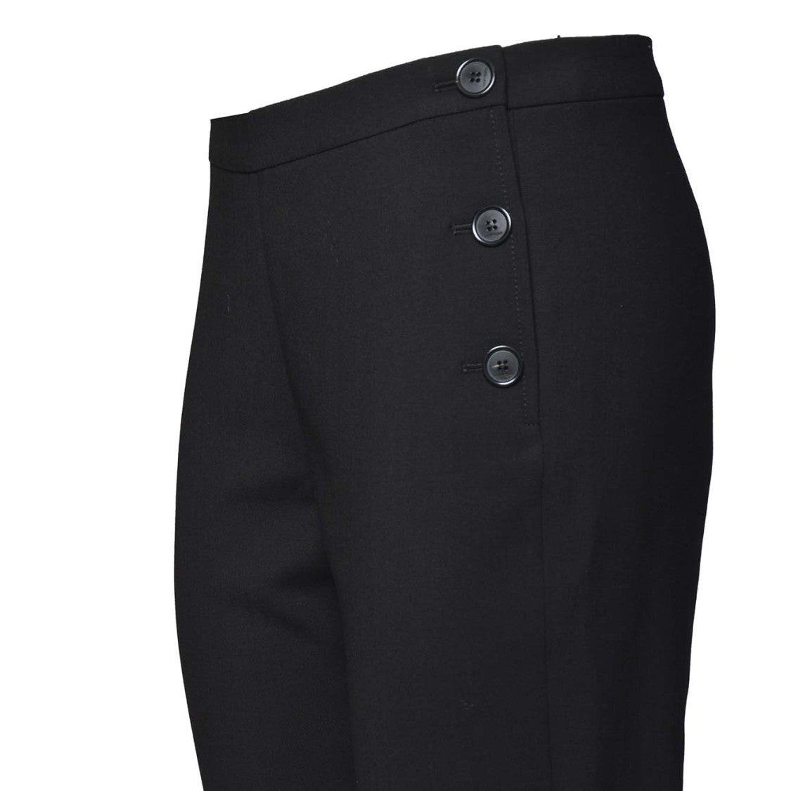 Courrèges Sartorial Oblique Pants In Black Wool