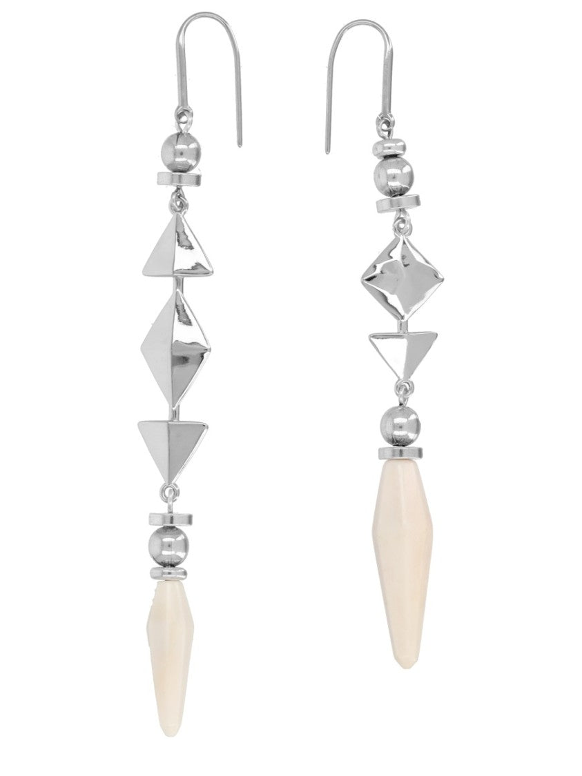Isabel Marant Ida Geometric Brass Drop Earrings