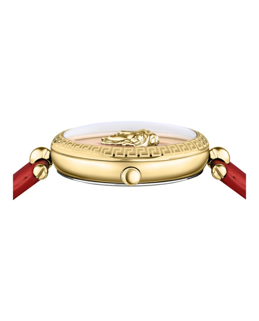 Versace Palazzo Empire Strap Watch With Red Enamel Dial