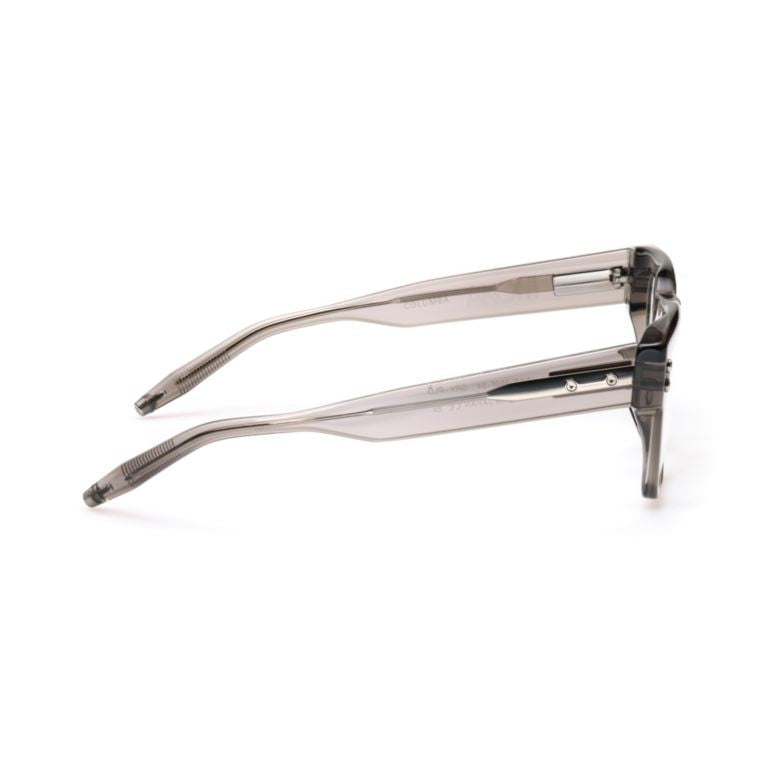 Akoni Columba Translucent Grey Rectangular Eyeglasses With Thick Temples