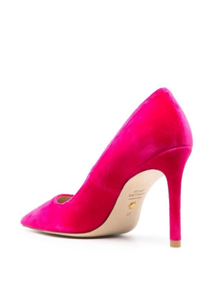 Stuart Weitzman Fuchsia Stuart 100 Pointed Suede Pumps