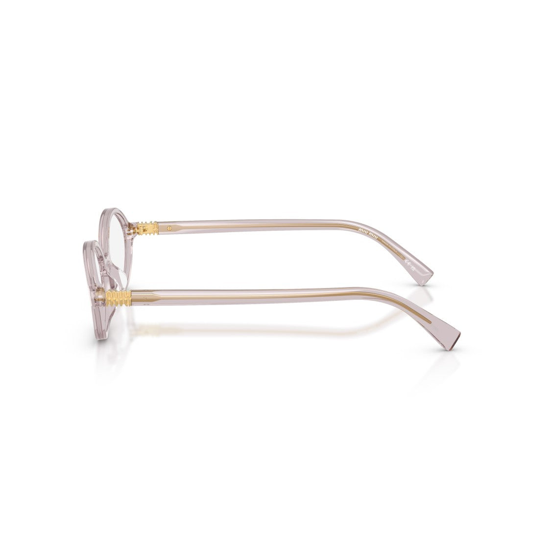 Miu Miu 0Mu 01Xv Translucent Acetate Oval Frame Eyeglasses