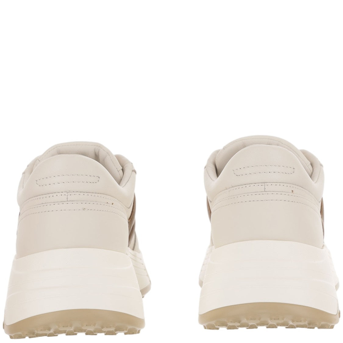 Hogan Chunky Sole Sneakers With Brown Leather Detail