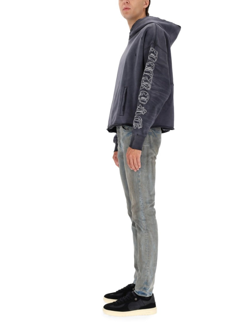 Purple Brand Slim Fit Faded Denim Jeans With Classic Five-Pocket Design