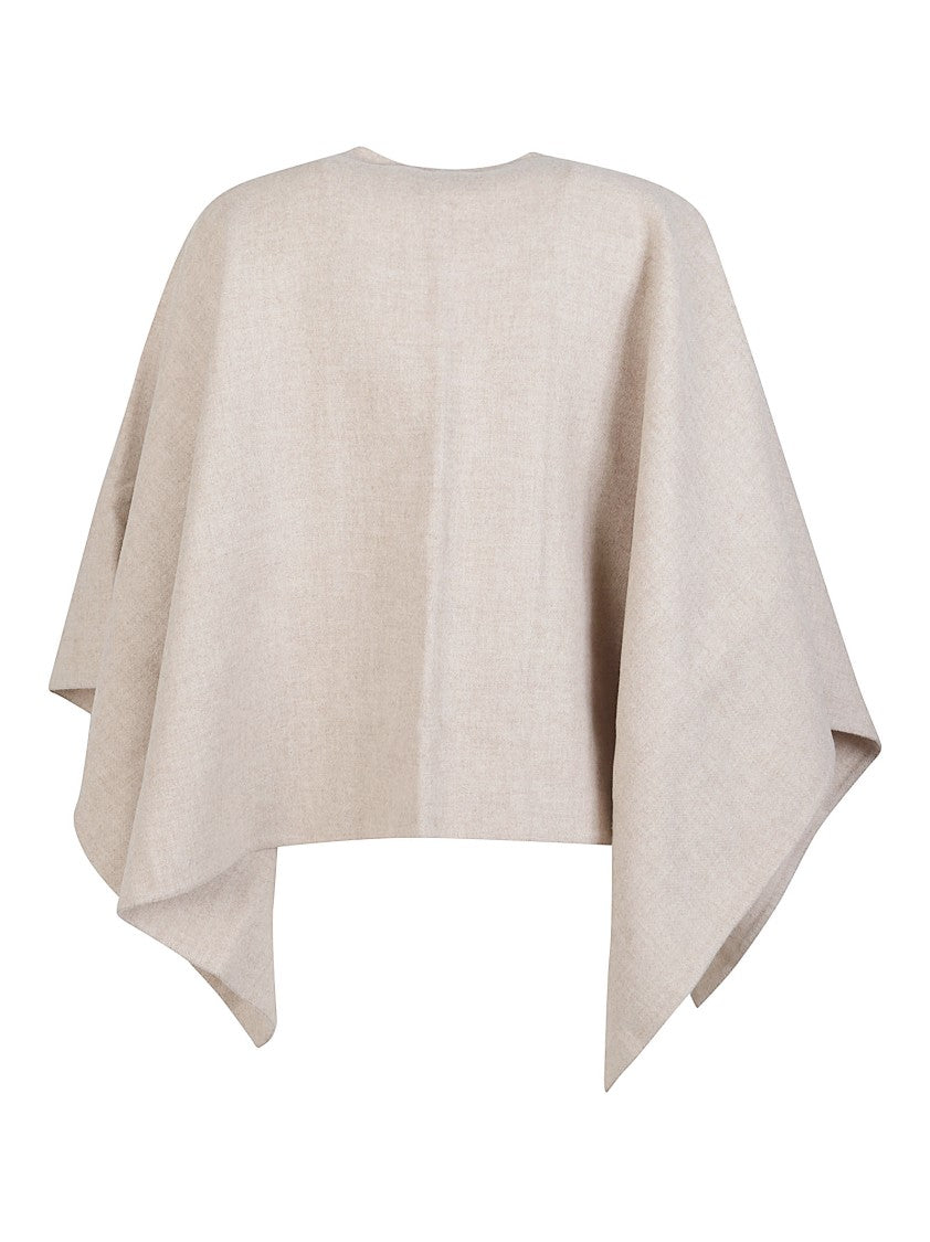 Max Mara Serra Draped Alpaca-Blend Asymmetrical Cape
