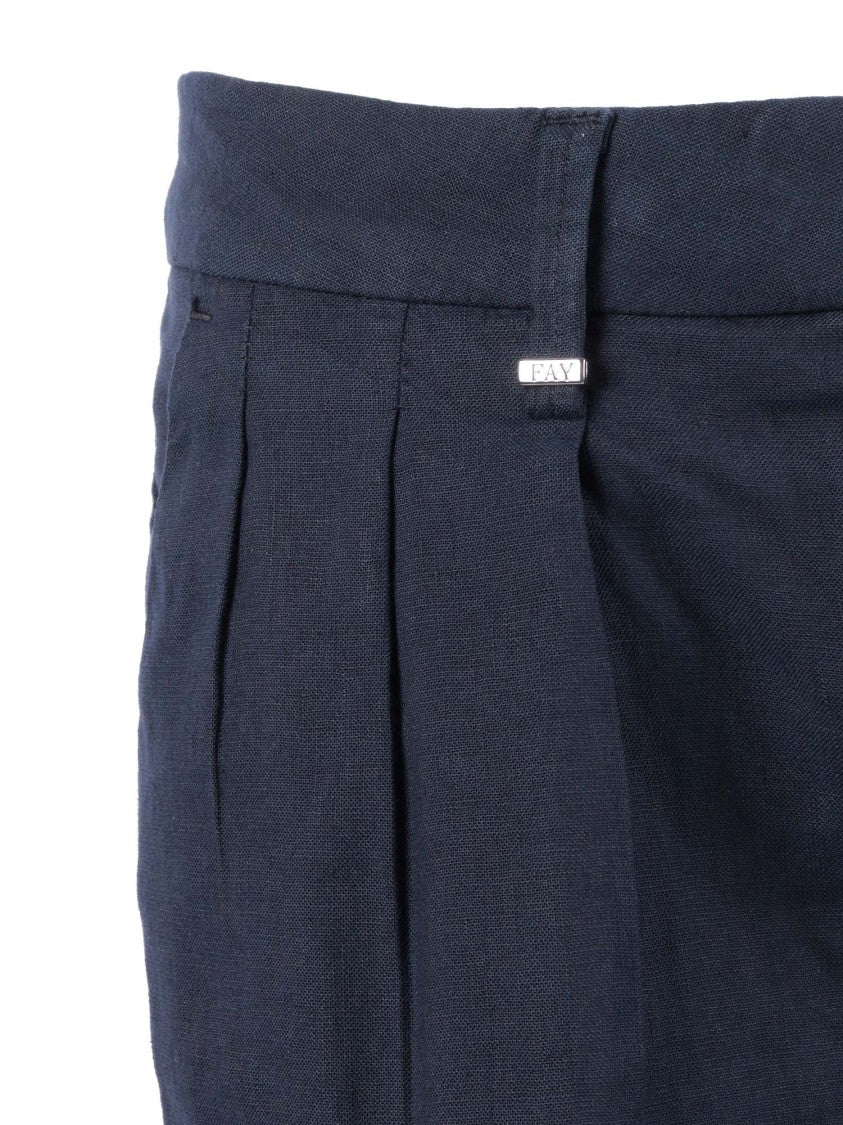 Fay Tailored 3 Pinces Cuffed Shorts