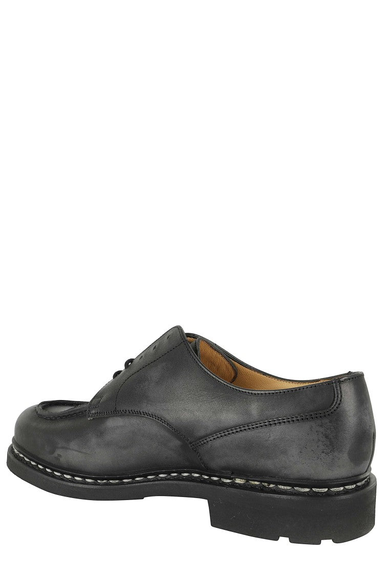 Paraboot Black Chambord Tex Leather Derby Shoes