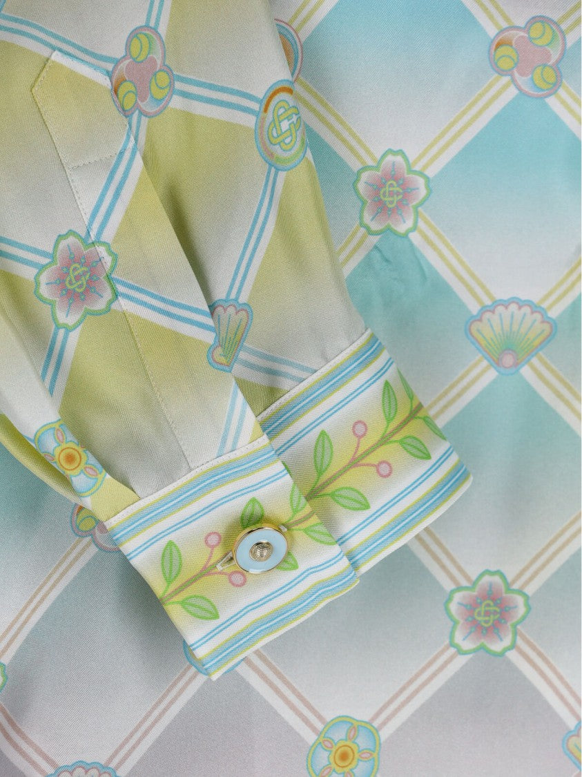 Casablanca Multicolour Pattern Casual Shirt With Classic Collar