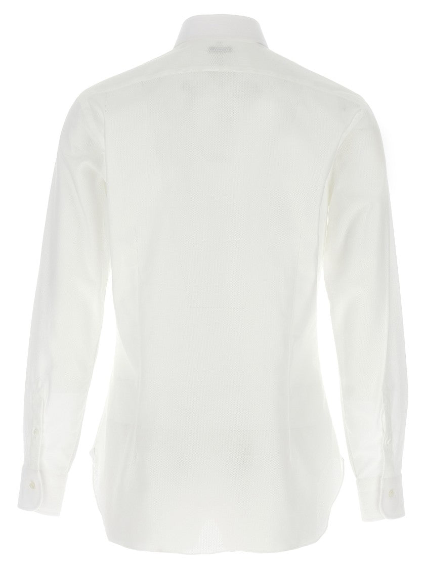 Barba Honeycomb Cotton Shirt