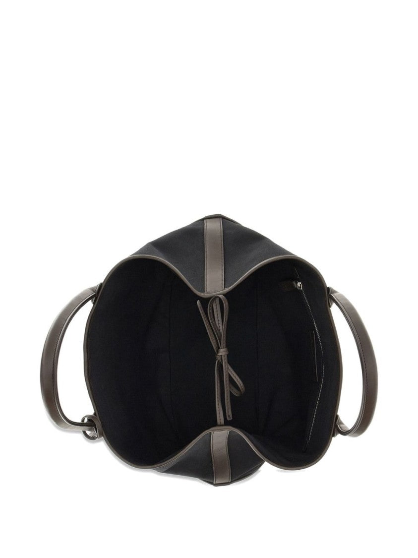 Hogan Structured Hogan Shopper Bag With Calfskin Accents