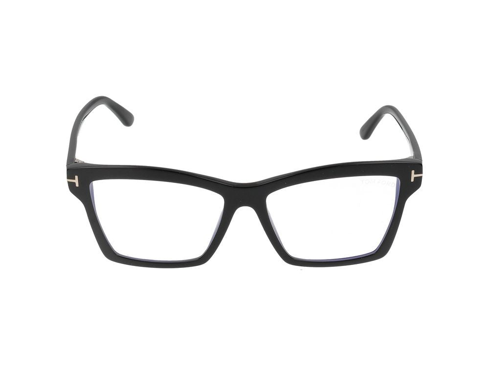 Tom Ford Black Oversized Square Frame Eyeglasses