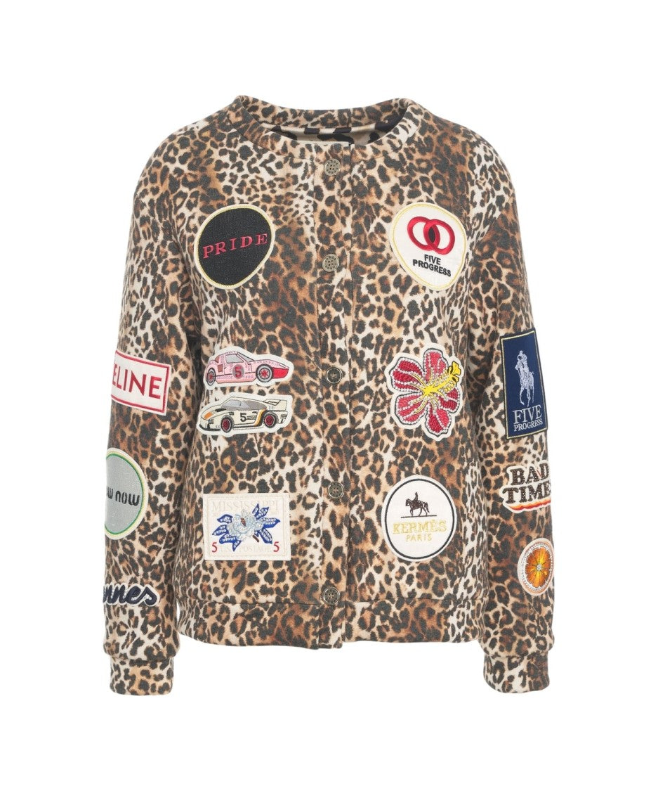 5 Progress Animal Print Jacket With Applications