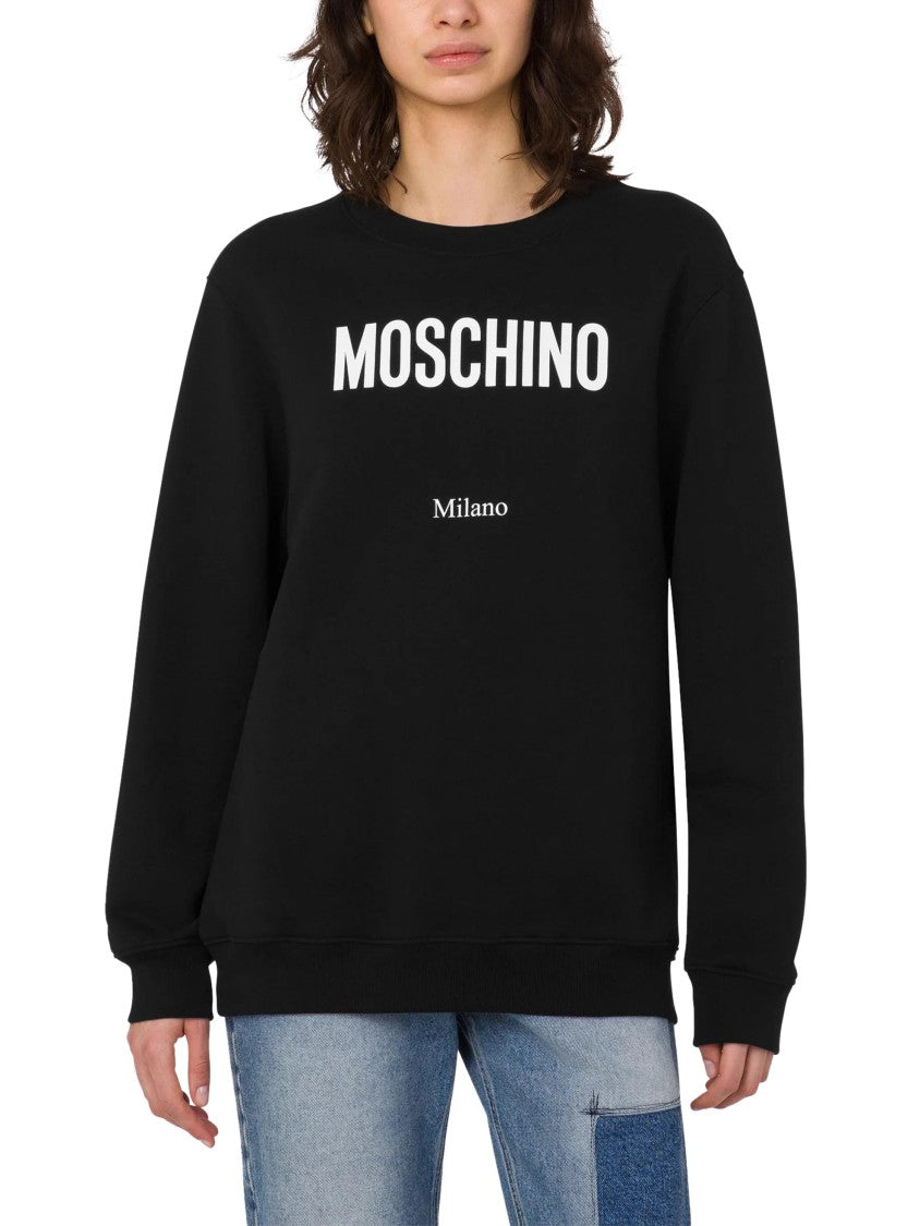 Moschino Long-Sleeve Pullover Sweater In Wool And Cashmere Blend
