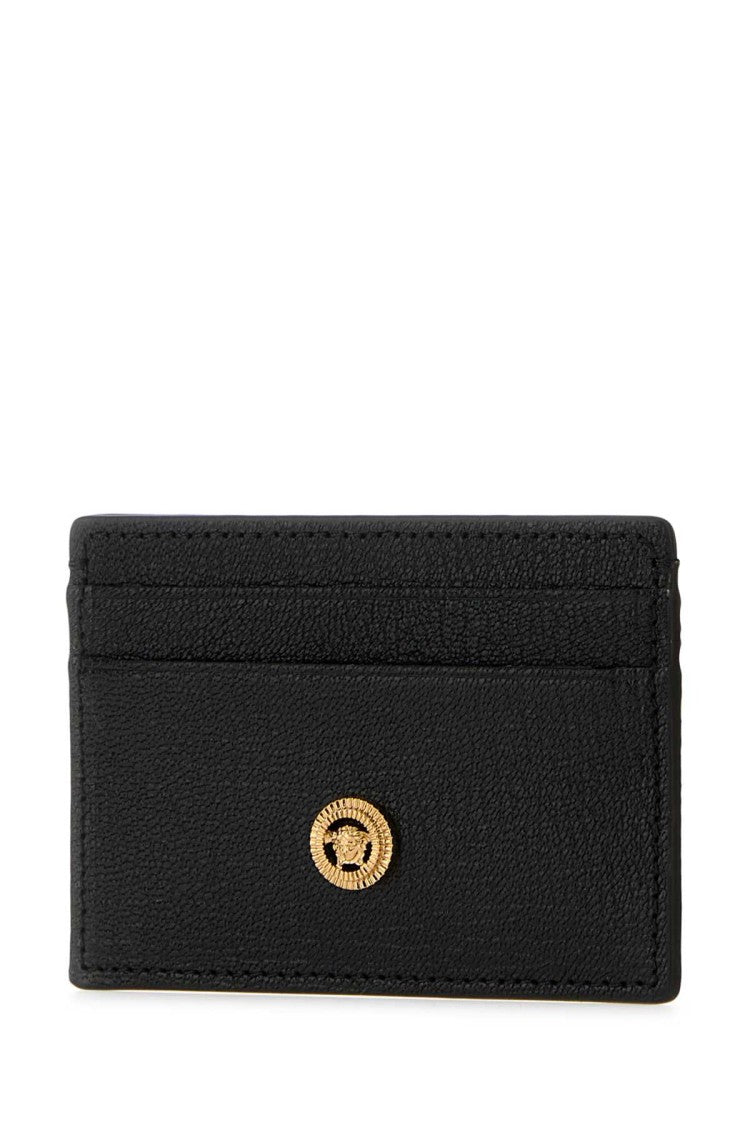Versace Black Leather Medusa Biggie Card Holder