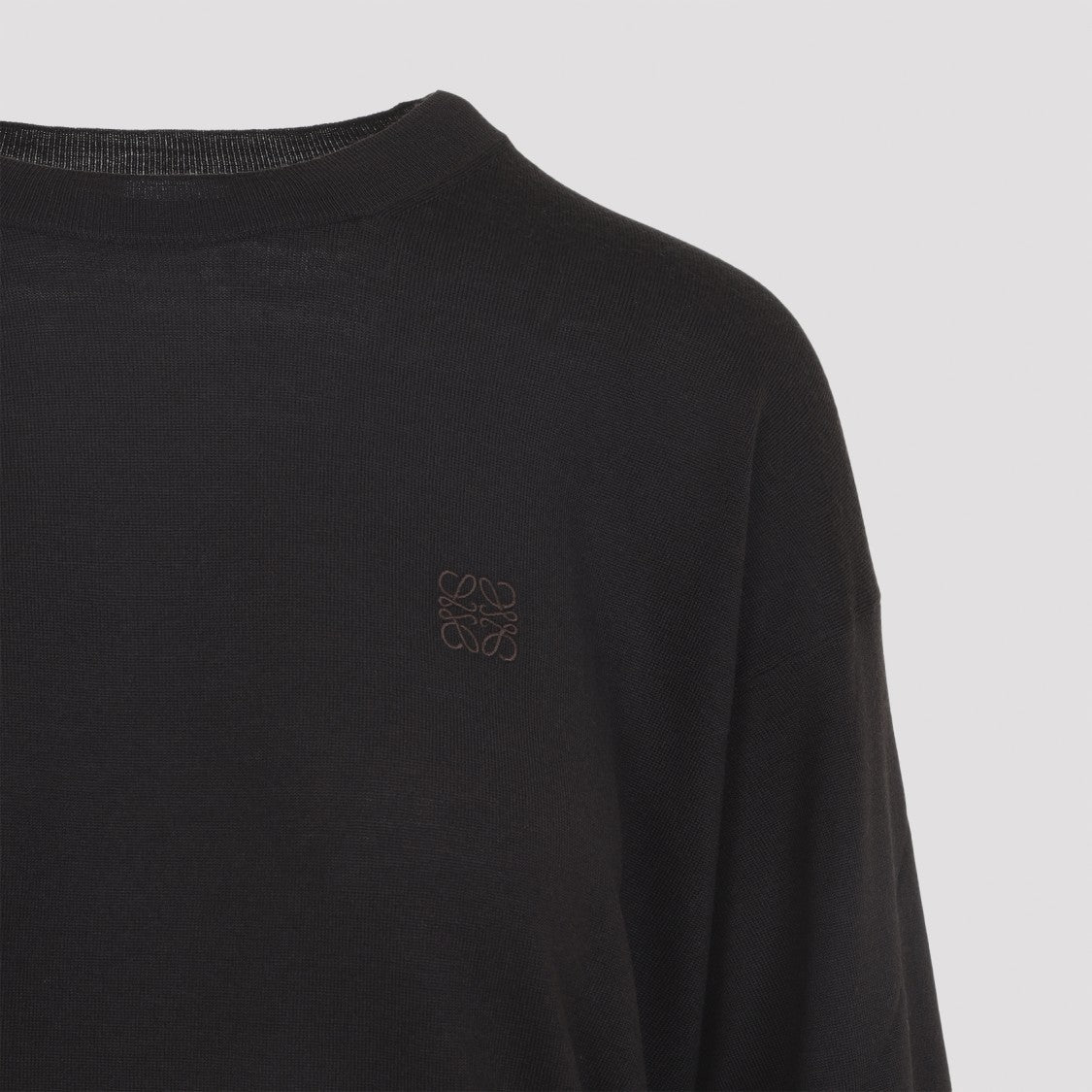 Loewe Refined Black Wool Blend Sweater