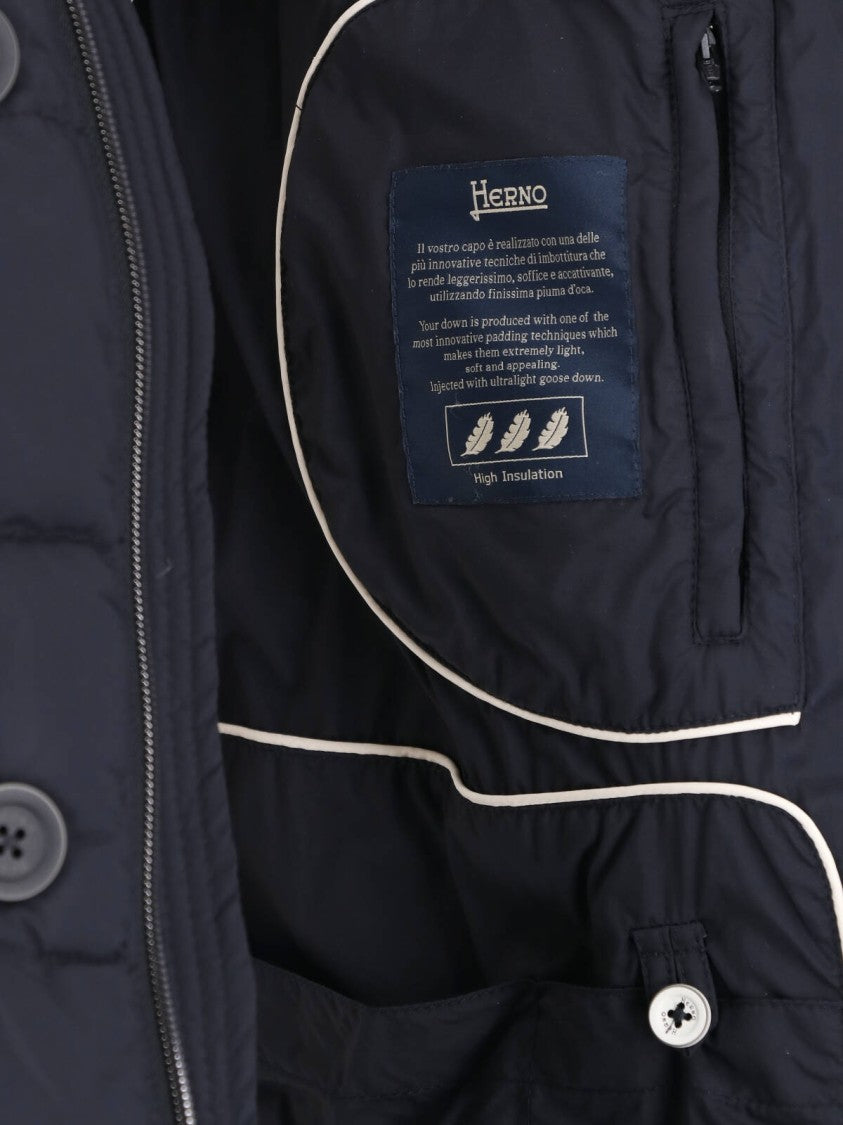 Herno Black L'eskimo Technical Fabric Down Jacket