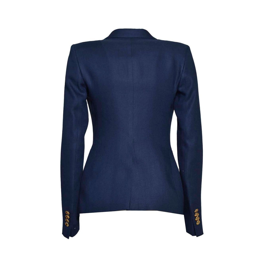 Tagliatore J-Coral Double-Breasted Jacket In Blue Linen