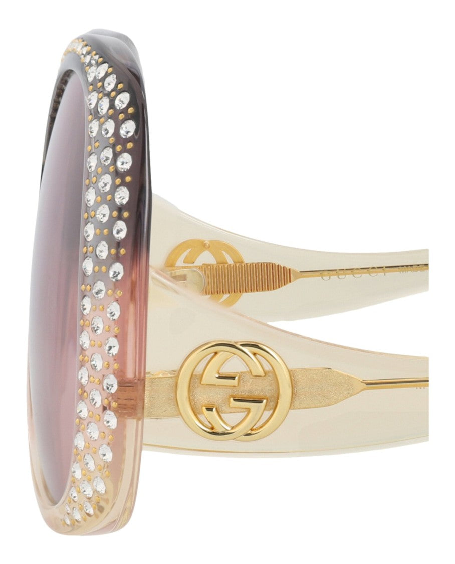 Gucci Round-Frame Acetate Sunglasses