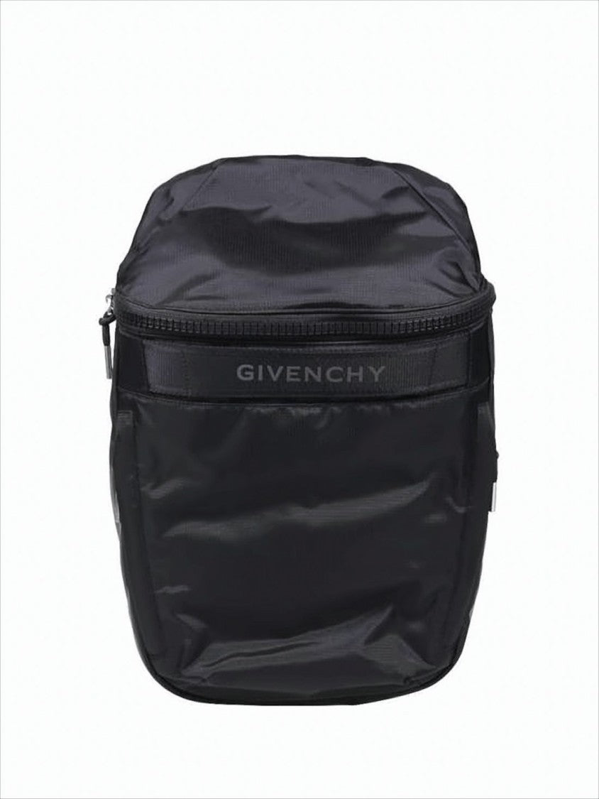 Givenchy Compact Black Backpack With Calf Leather Accents